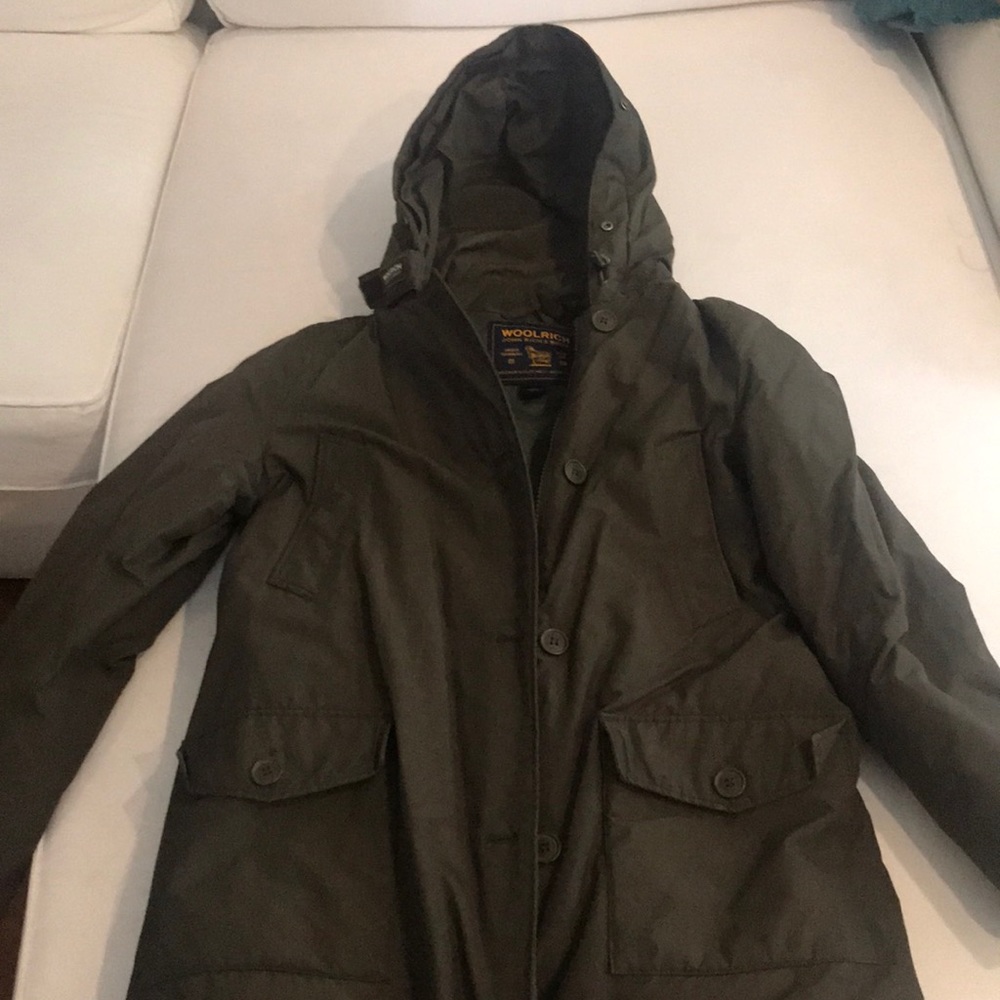 Woolrich Parka in Olive Green Size Small